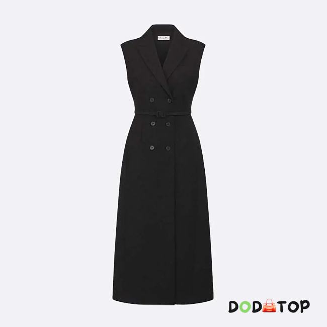 Dior Women Mid-Length Blazer Dress Black Virgin Wool and Cotton Bouclé - 1