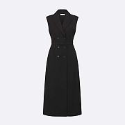 Dior Women Mid-Length Blazer Dress Black Virgin Wool and Cotton Bouclé - 1