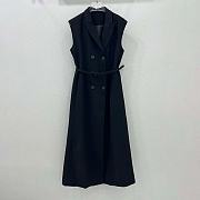 Dior Women Mid-Length Blazer Dress Black Virgin Wool and Cotton Bouclé - 6