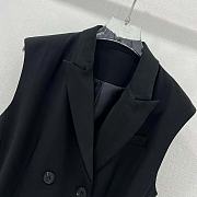 Dior Women Mid-Length Blazer Dress Black Virgin Wool and Cotton Bouclé - 4