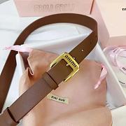 Miu Miu Nappa Leather Belt Brown 3 cm - 4