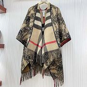 Burberry Reversible EKD Check Wool Cape Brown 155 x 130 cm - 1