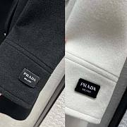 Prada Women Double-breasted Cloth Peacoat Black/White - 4