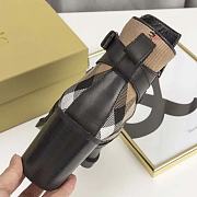 Burberry House Check and Leather Ankle Boots - 5