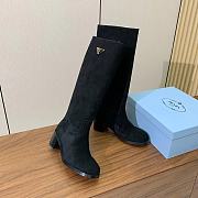 Prada Suede Boots Black - 1