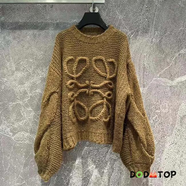 Loewe Anagram Sweater in Mohair Brown - 1