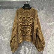 Loewe Anagram Sweater in Mohair Brown - 1