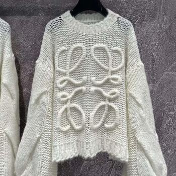 Loewe Anagram Sweater in Mohair-White