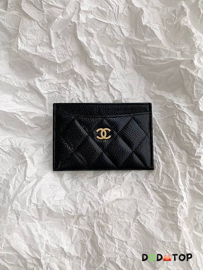 Chanel Classic CF Flat Card Holder Black Size 11 × 1 × 8 cm - 1