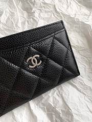 Chanel Classic CF Flat Card Holder Black and Silver Size 11 × 1 × 8 cm - 6