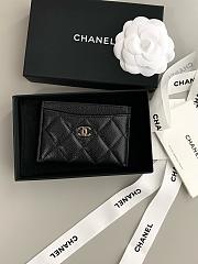 Chanel Classic CF Flat Card Holder Black and Silver Size 11 × 1 × 8 cm - 3