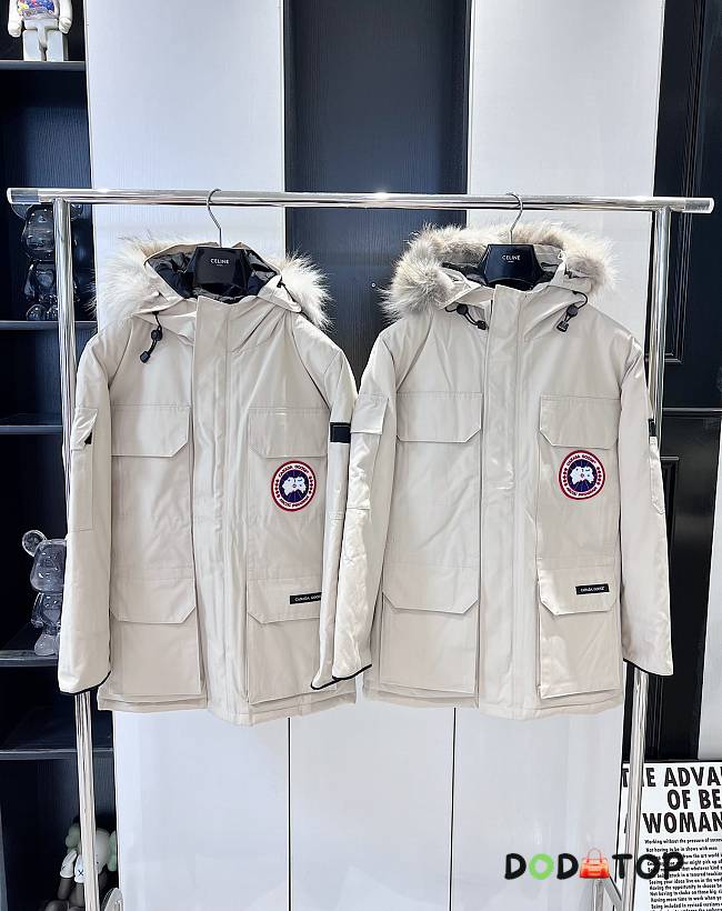 Canada Goose Long  Down Jacket White - 1