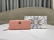 Dior Quilted Miss Dior Freesia Lambskin Zipper Bag Pink Size 20 x 10 cm - 1