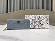 Dior Quilted Miss Dior Freesia Lambskin Zipper Bag Blue Size 20 x 10 cm - 1