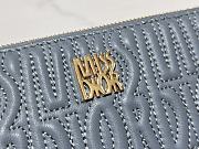 Dior Quilted Miss Dior Freesia Lambskin Zipper Bag Blue Size 20 x 10 cm - 5