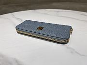 Dior Quilted Miss Dior Freesia Lambskin Zipper Bag Blue Size 20 x 10 cm - 4