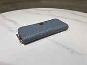 Dior Quilted Miss Dior Freesia Lambskin Zipper Bag Blue Size 20 x 10 cm - 3