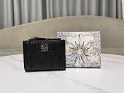 Dior Quilted Miss Dior Freesia Wallet in Lambskin Black Size 11.5 x 9 x 2 cm - 1