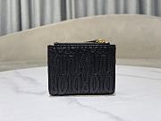 Dior Quilted Miss Dior Freesia Wallet in Lambskin Black Size 11.5 x 9 x 2 cm - 3