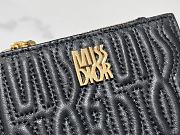 Dior Quilted Miss Dior Freesia Wallet in Lambskin Black Size 11.5 x 9 x 2 cm - 2