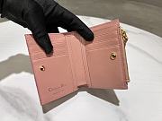 Dior Quilted Miss Dior Freesia Wallet in Lambskin Pink Size 11.5 x 9 x 2 cm - 4