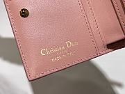 Dior Quilted Miss Dior Freesia Wallet in Lambskin Pink Size 11.5 x 9 x 2 cm - 3