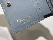 Dior Quilted Miss Dior Freesia Wallet in Lambskin Blue Size 11.5 x 9 x 2 cm - 5