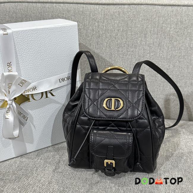 Dior Backpack Black Caro Size 19.5 × 18.5 × 8.5 cm - 1