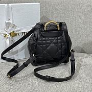 Dior Backpack Black Caro Size 19.5 × 18.5 × 8.5 cm - 3