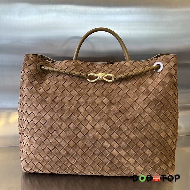 Bottega Veneta Andiamo Large Brown Suade Size 45 x 22 x 34 cm - 1