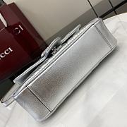 Gucci GG Marmont Mini Shoulder Bag Silver Size 22 x 13 x 6 cm - 6