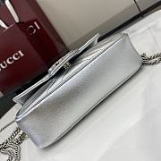 Gucci GG Marmont Super Mini Shoulder Bag Silver Size 16.5 x 10 x 4.5 cm - 4