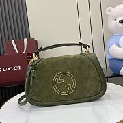 Gucci Blondie Medium Handbag Green Nubuck Leather Size 32 x 17 x 10 cm - 1