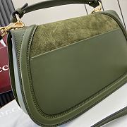 Gucci Blondie Medium Handbag Green Nubuck Leather Size 32 x 17 x 10 cm - 4