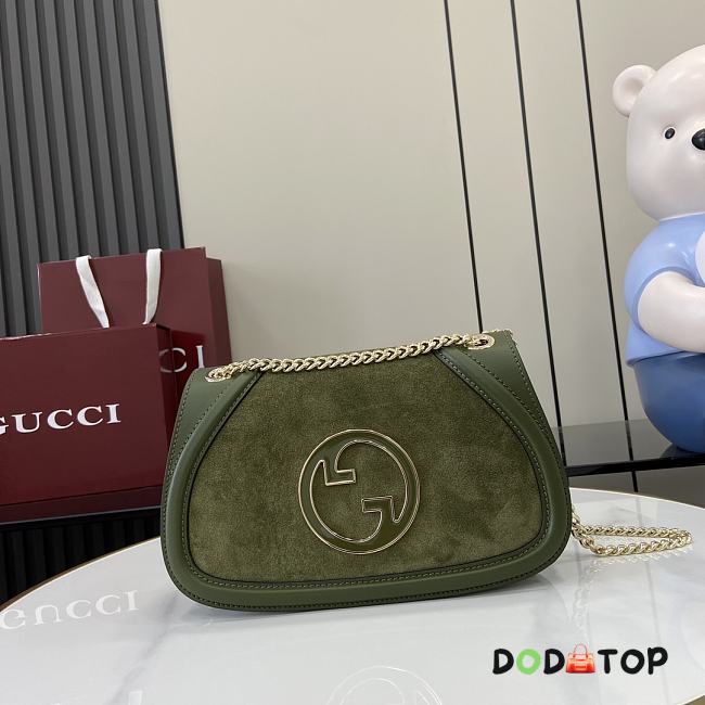 Gucci Blondie Small Handbag Green Nubuck Leather Size 26 x 16 x 8 cm - 1