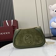 Gucci Blondie Small Handbag Green Nubuck Leather Size 26 x 16 x 8 cm - 1