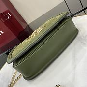 Gucci Blondie Small Handbag Green Nubuck Leather Size 26 x 16 x 8 cm - 5