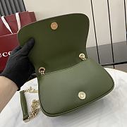 Gucci Blondie Mini Handbag Green Nubuck Leather Size 21.5 x 11 x 8 cm - 4