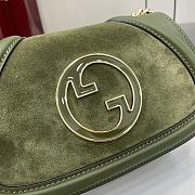 Gucci Blondie Mini Handbag Green Nubuck Leather Size 21.5 x 11 x 8 cm - 2