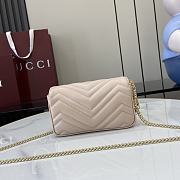 Gucci GG Marmont Super Mini Shoulder Bag Light Pink Size 16.5 x 10 x 4.5 cm - 2