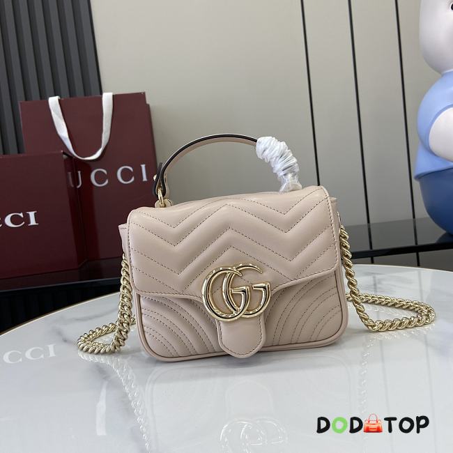 Gucci GG Marmont Small Top Handle Bag Light Pink Size 17 x 13 x 6 cm - 1