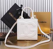 Dolce & Gabbana DG Logo Bag Mini Tote White Bag Size 16.5 × 17.5 × 8 cm - 1