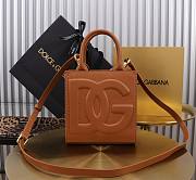 Dolce & Gabbana DG Logo Bag Mini Tote Brown Bag Size 16.5 × 17.5 × 8 cm - 1