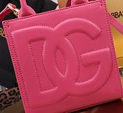 Dolce & Gabbana DG Logo Bag Mini Tote Pink Bag Size 16.5 × 17.5 × 8 cm - 3