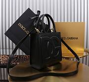 Dolce & Gabbana DG Logo Bag Mini Tote Black Bag Size 16.5 × 17.5 × 8 cm - 3