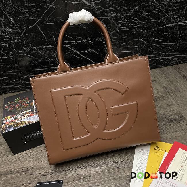 Dolce & Gabbana Brown Tote Bag Size 36 x 28.5 x 13 cm - 1