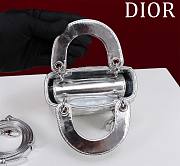 Dior Lady Diana Sheepskin Micro Silver Bag Size 12 x 10 x 5 cm - 3