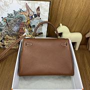 Hermes Kelly 32 cm Barenia Golden Brown Gold Buckle - 6