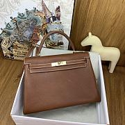 Hermes Kelly 32 cm Barenia Golden Brown Gold Buckle - 5