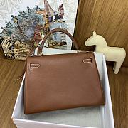 Hermes Kelly 32 cm Barenia Golden Brown Gold Buckle - 4